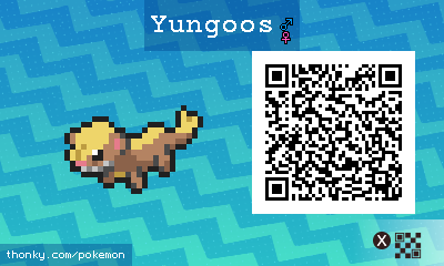 Yungoos QR Code for Pokémon Sun and Moon QR Scanner