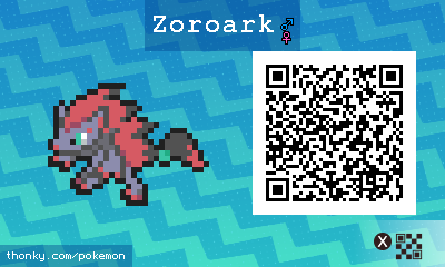 Zoroark QR Code for Pokémon Sun and Moon QR Scanner