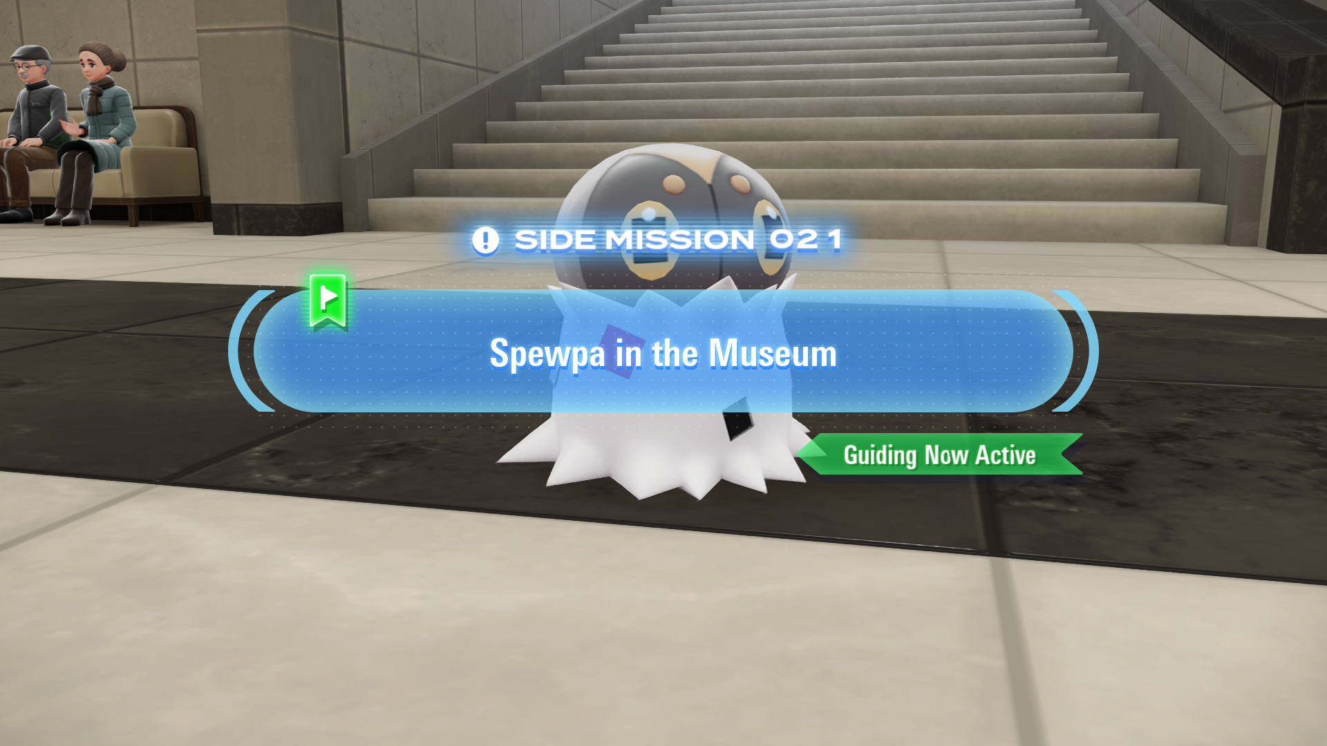 Bundo and Wanda have lost their 12 Spewpa in the museum and they ask you to find them without battling. Bundo and Wanda have lost their 12 Spewpa in the museum and they ask you to find them without battling.