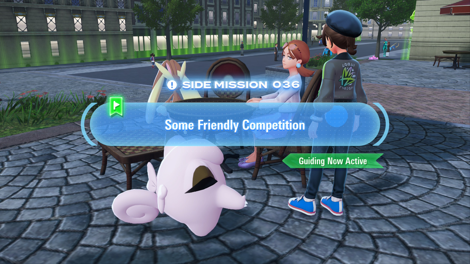 Chou challenges you to a battle to show you her Pokémon that she evolved thanks to high friendship. Chou challenges you to a battle to show you her Pokémon that she evolved thanks to high friendship.