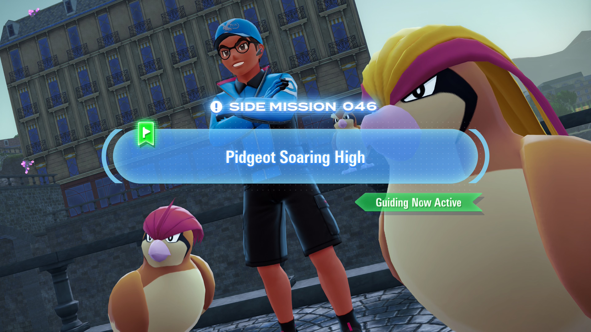 Colis challenges you to battle his Pidgey, Pidgeotto, and Pidgeot to see the power of Fly.