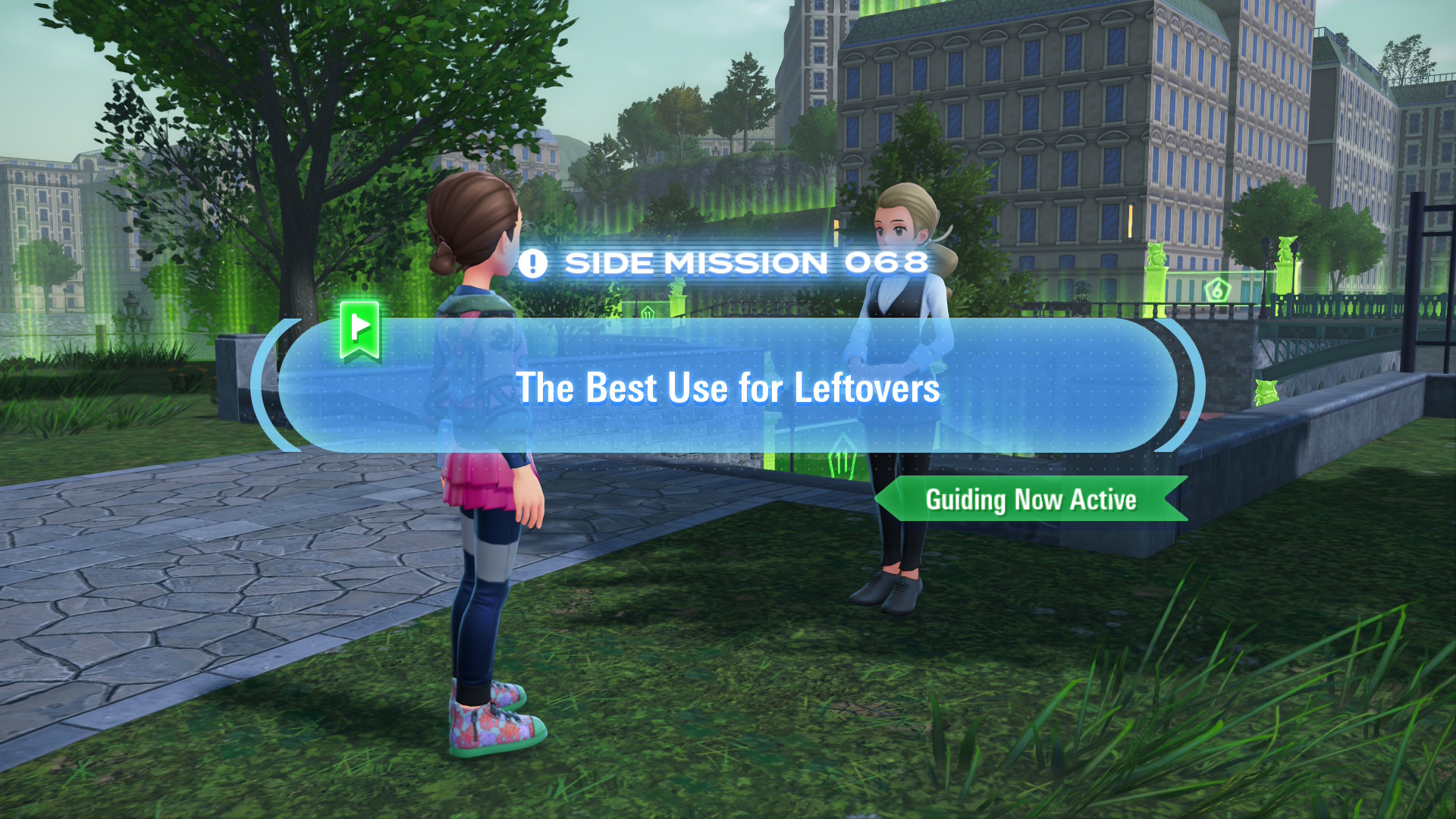 Seizi challenges you to battle her Pokémon, who are holding Leftovers.