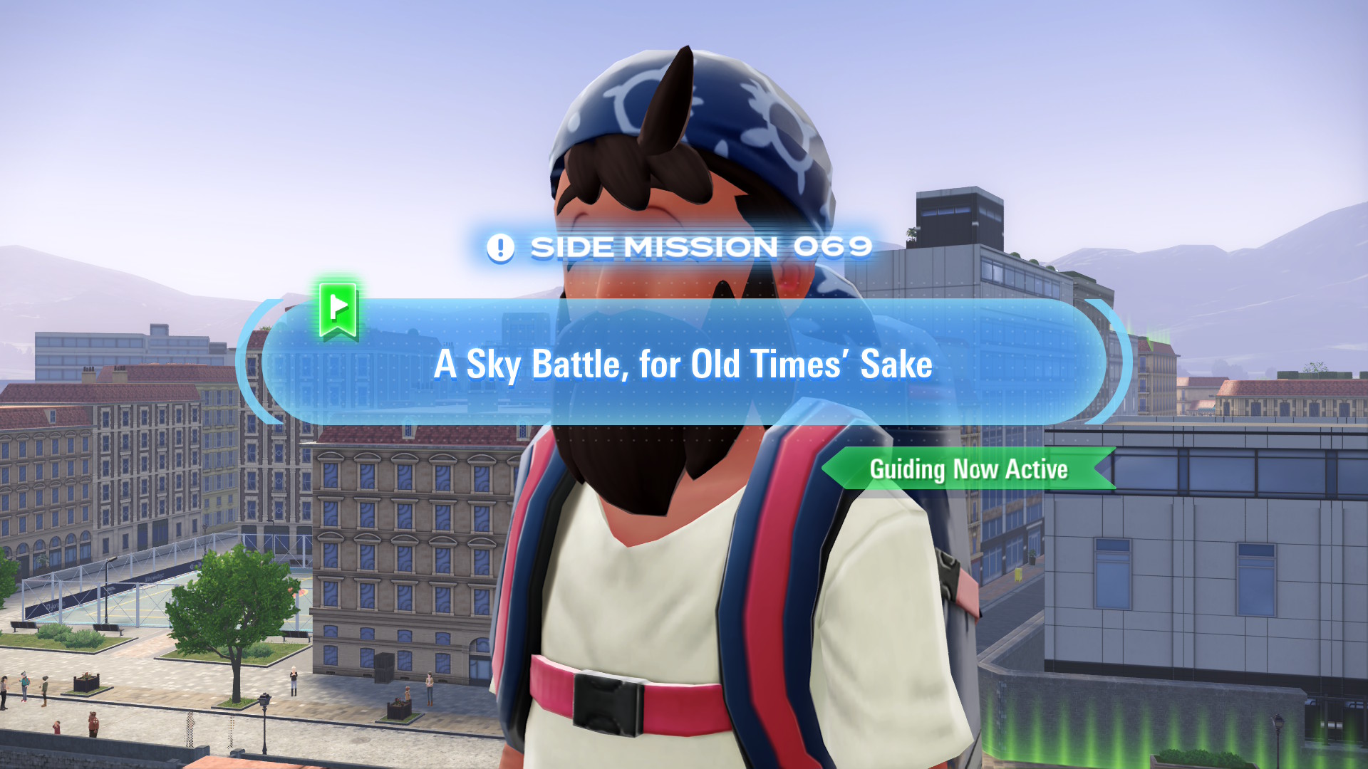 Volli challenges you to a battle where all the Pokémon on your party have the Flying type.