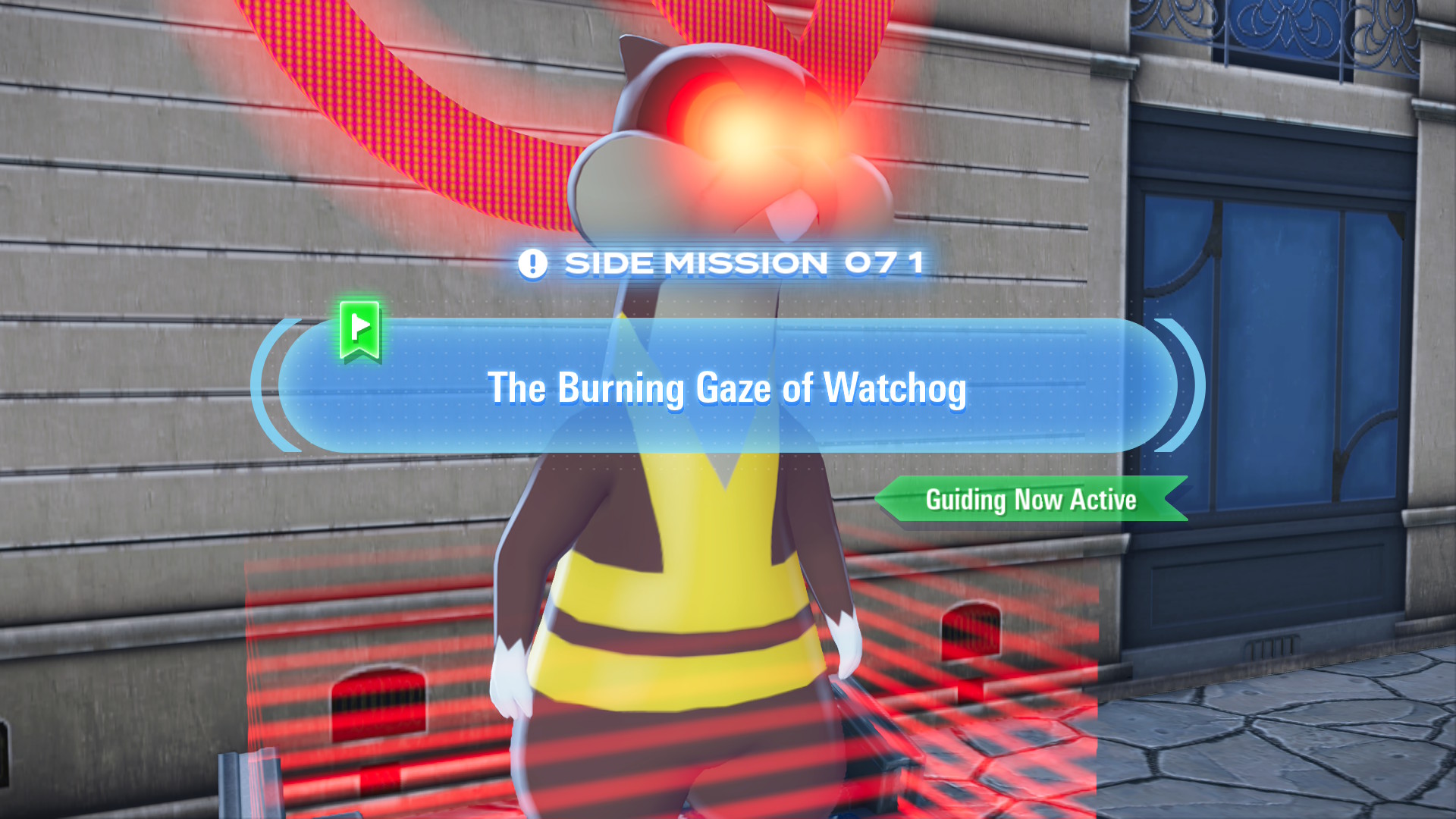 Chuckie needs someone to help get an alpha Watchog to get off of the nearby Holovator.