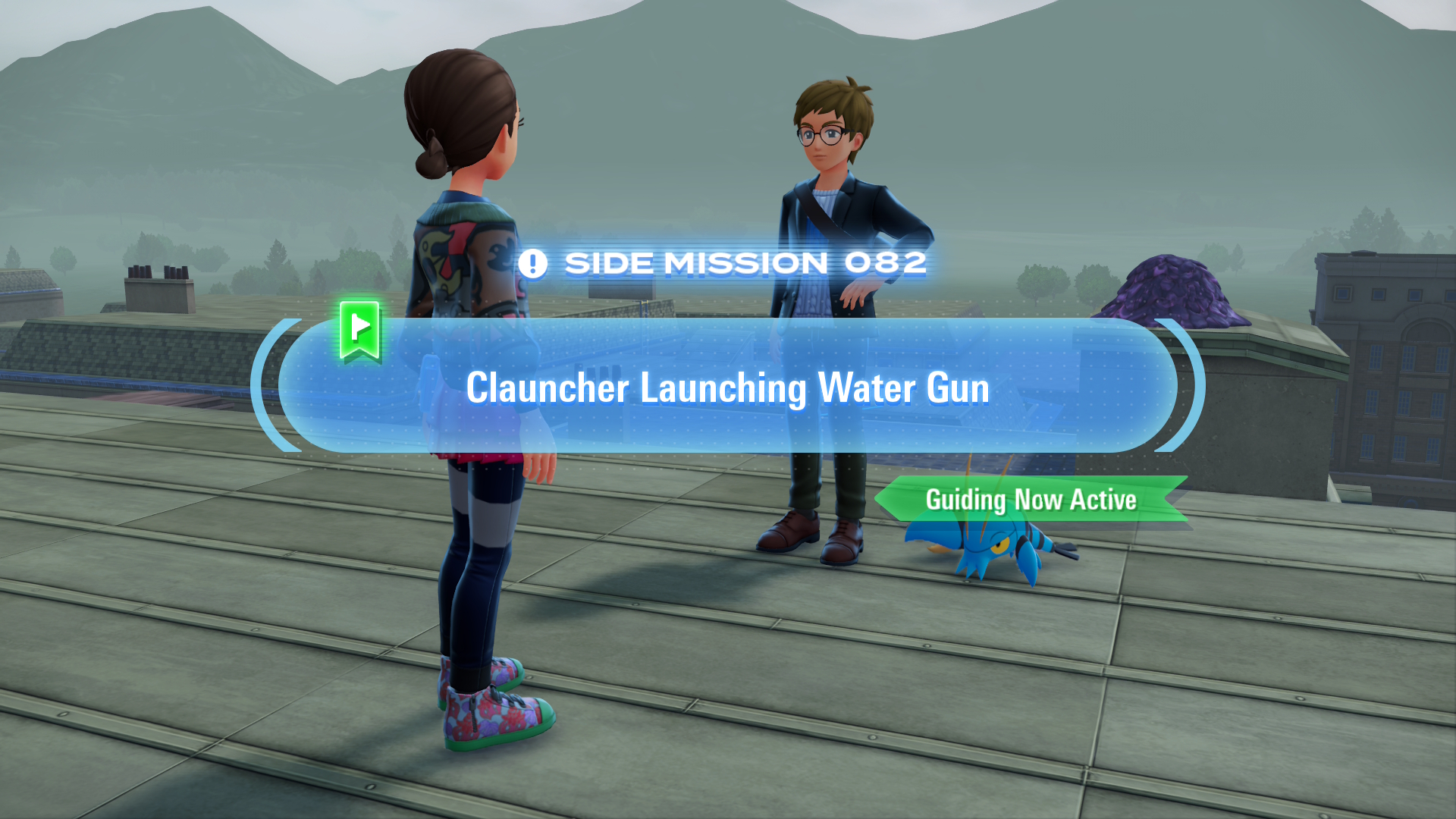 Nett needs you to have your Pokémon demonstrate Water Gun to his Clauncher.