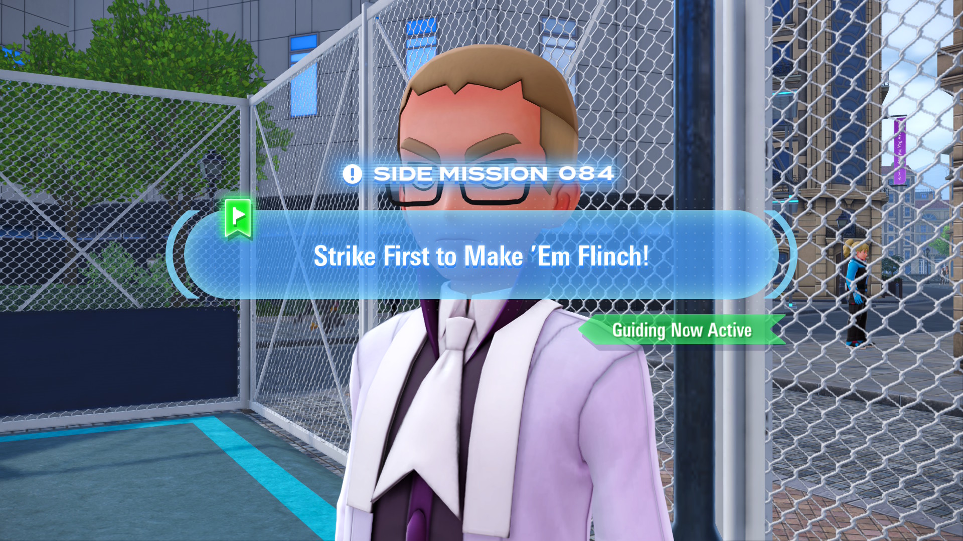 Flynn wants to demonstrate the power of moves that make Pokémon flinch by battling your Pokémon.