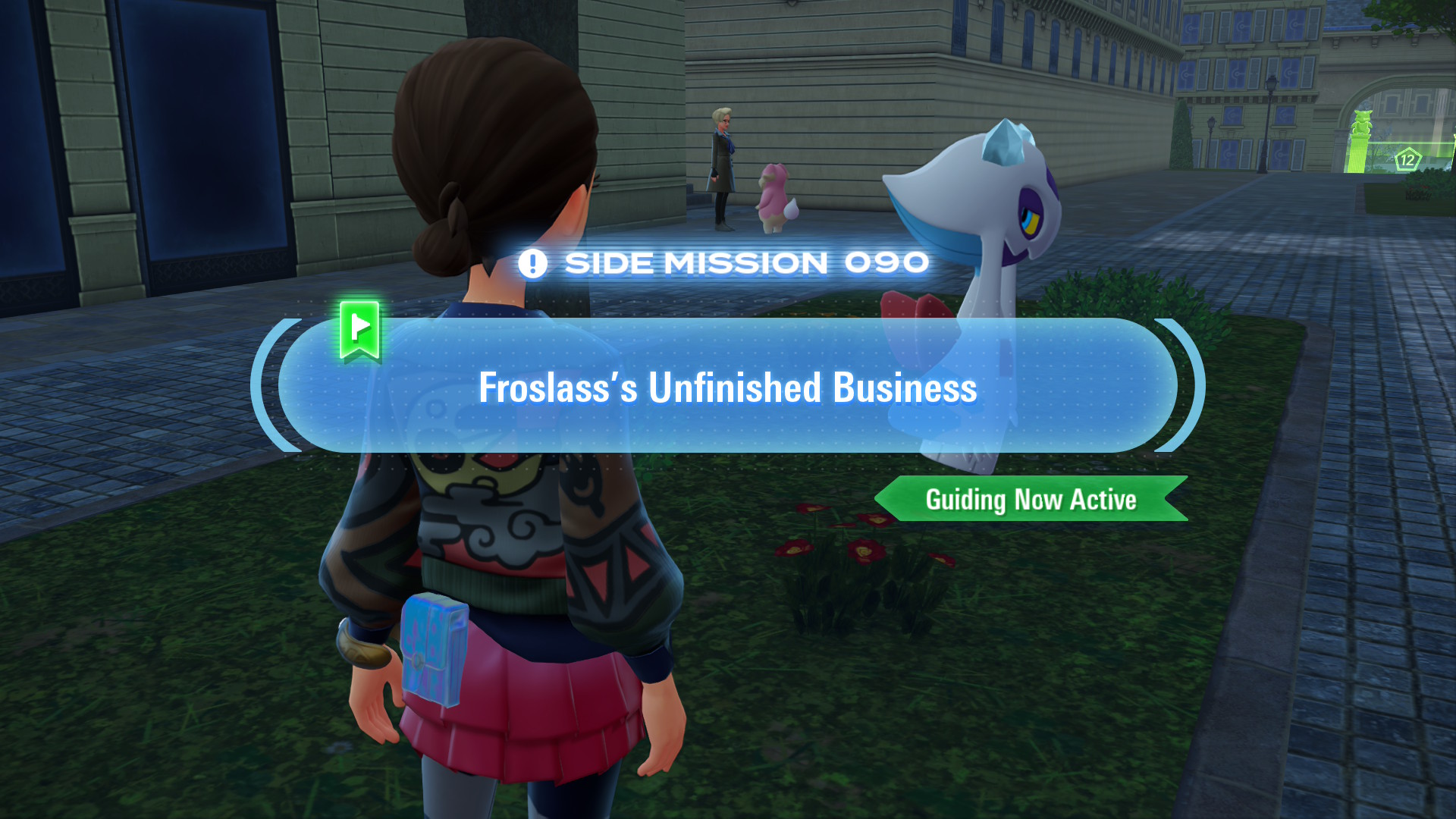 You find a Froslass that seems to want you to follow her.