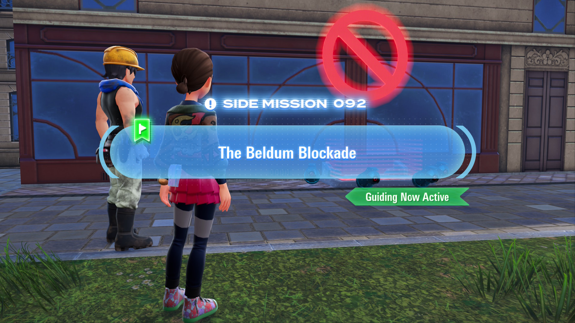 A group of Beldums are blocking a Holovator, and Aimant isn't sure what to do.