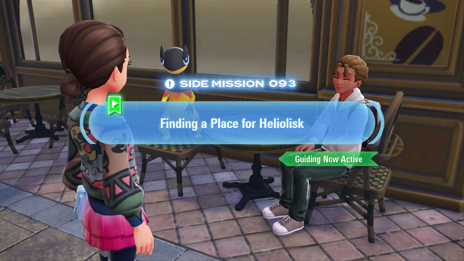 Trale needs help finding a place to live in Lumiose City that also has a roof for his Heliolisk.