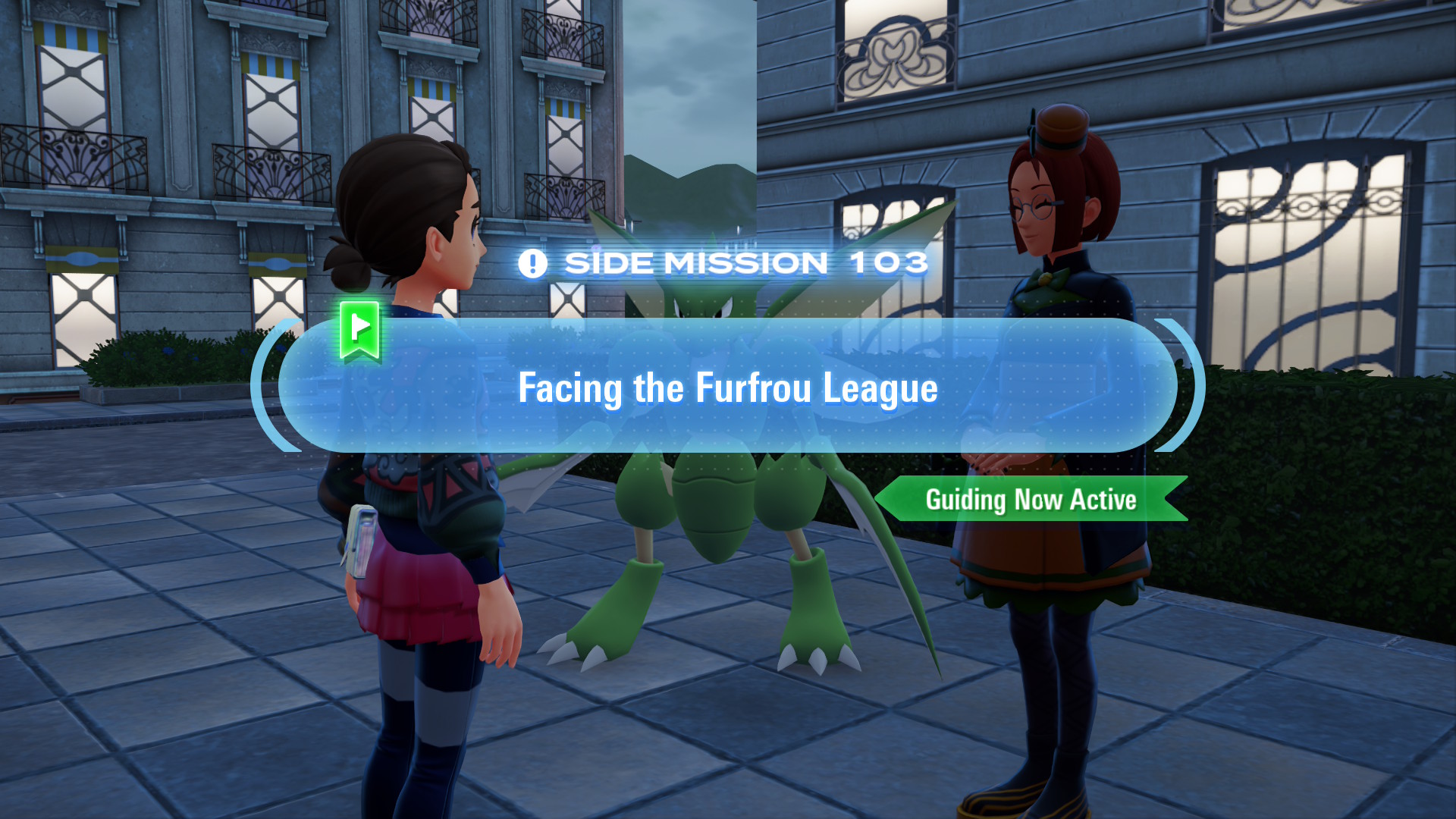 Mirte says to form a party of all Furfrous and battle at four restaurants in Lumiose to challenge the Furfrou League.