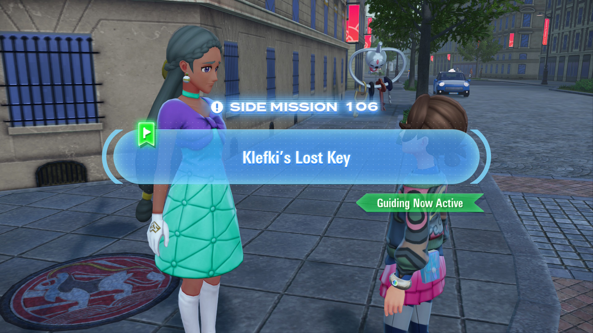 Cadena's Klefki has lost a key, and she asks you to retrace her steps to find it.