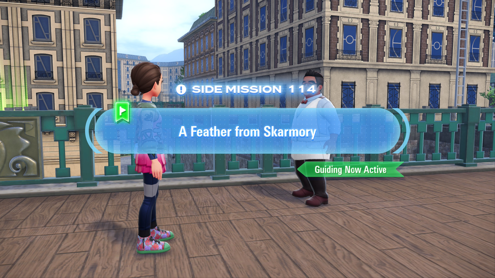 Couper needs you to find a Skarmory feather on the ground in Wild Zone 17 so he can make a kitchen knife from it.