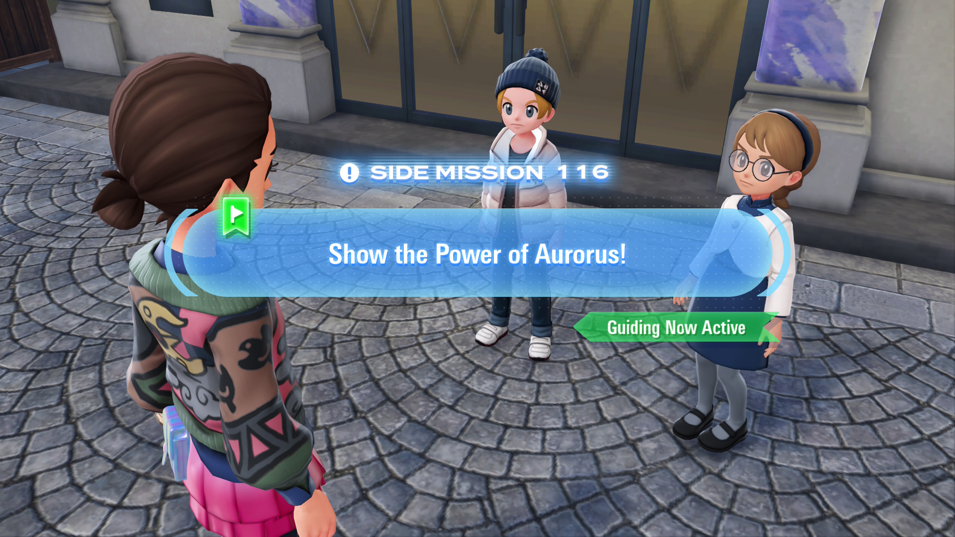 Nage asks you to battle her brother with an Aurorus to prove it's better than Tyrantrum.