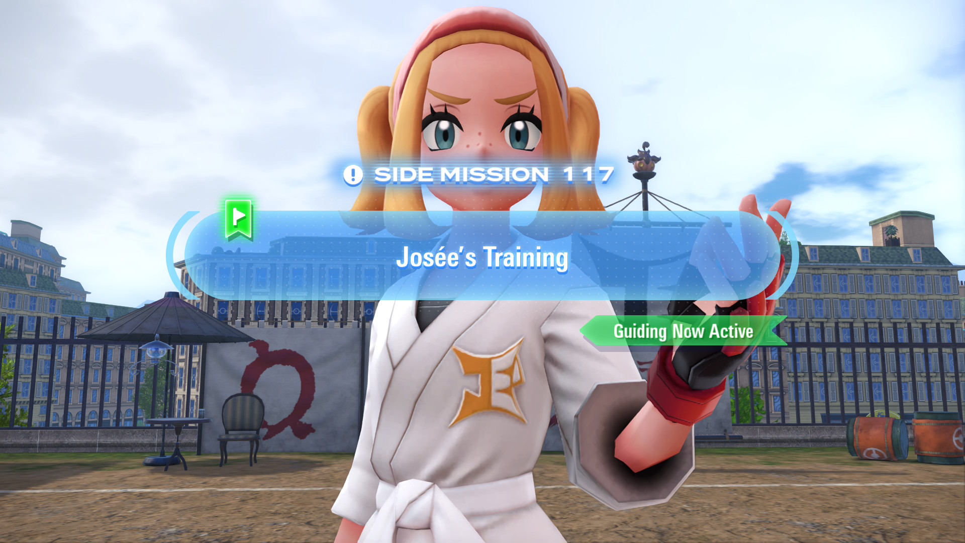 Ivor is not at the Justice Dojo, but Josée challenges you to a battle in his absence.