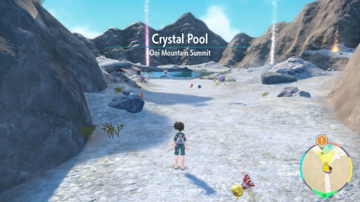 After you go up the mountain, you reach the summit, where you find the Crystal Pool.