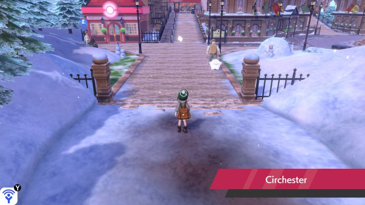 You arrive in Circhester after you travel through the ruins and snowy northern reaches of Route 8.