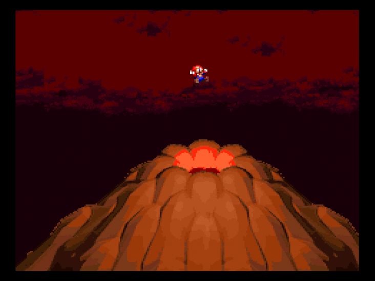 After you chase Valentina and Dodo out of Nimbus Land, you can go to the hot springs to fall into Barrel Volcano.