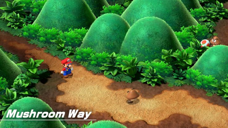 After you tell Toad what happened and learn about the Smithy Gang, Toad tells you to travel through Mushroom Way to talk to the Chancellor.