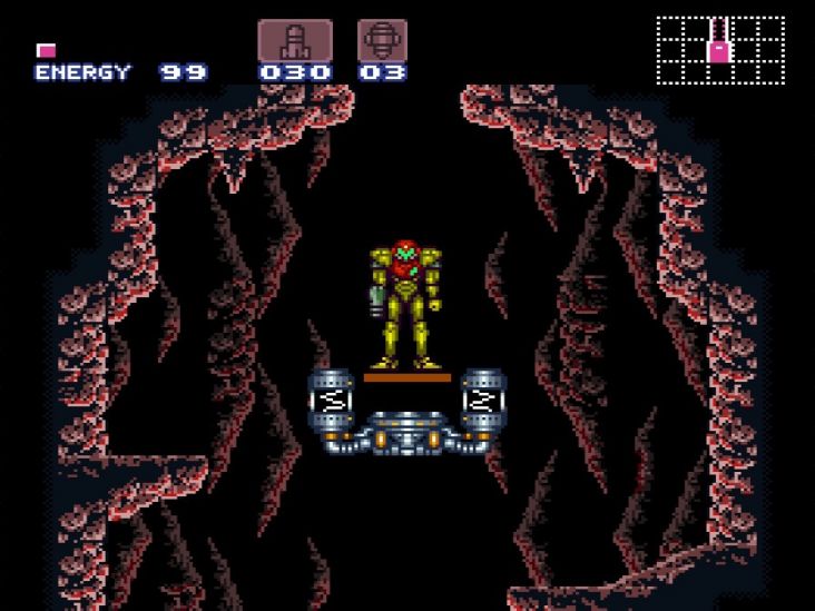 After you get the Spazer Beam, you can get the Hi-Jump Boots and continue on to the next boss, who is guarding the Varia Suit.
