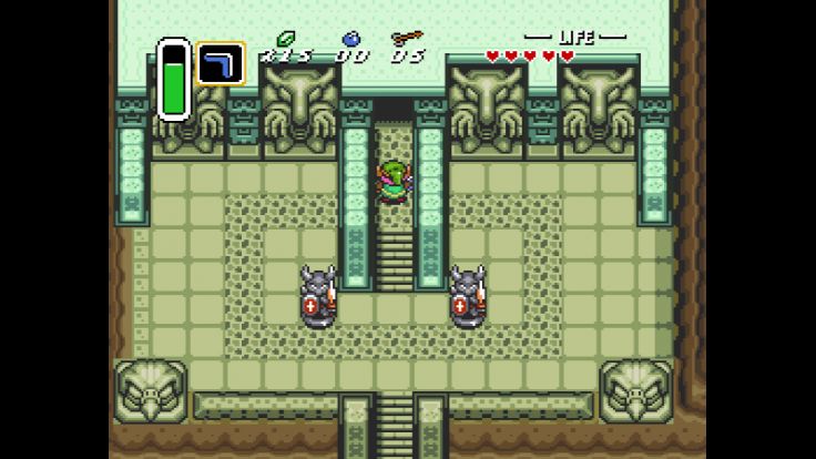 Link arrives at the Eastern Palace, which houses the first Pendant.