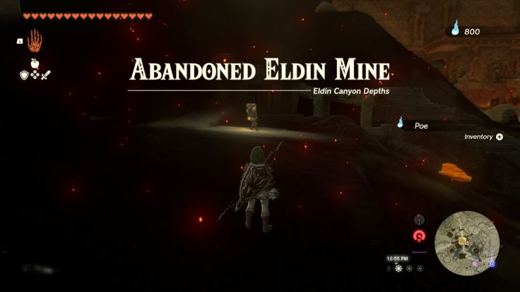 The Abandoned Eldin Mine is in the part of the Depths that is directly beneath Goron City.