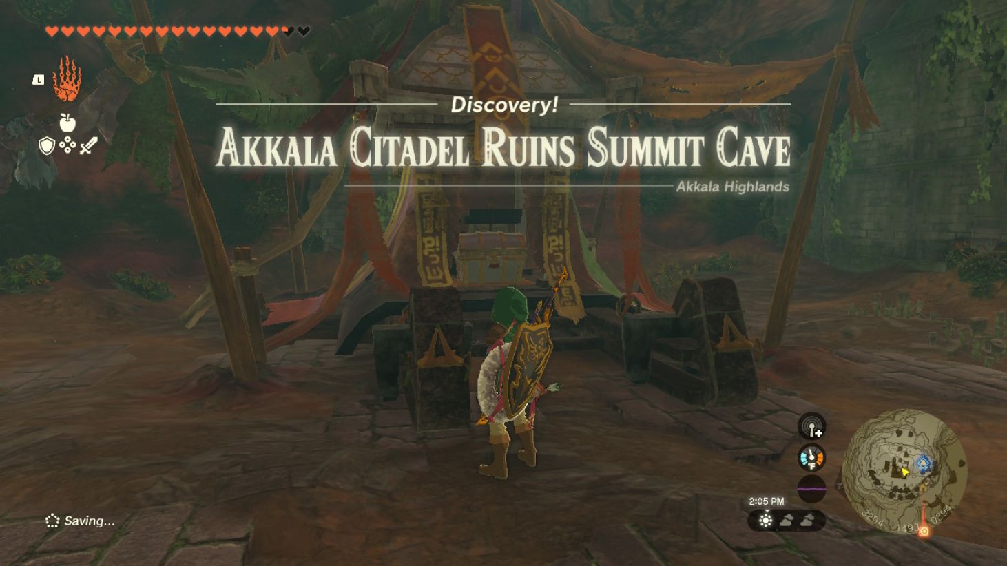 Akkala Citadel Ruins Summit Cave The Legend of Zelda Tears of the