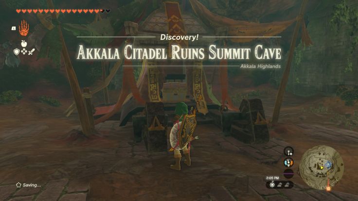 Akkala Citadel Ruins Summit Cave can be reached from within a room in the Akkala Citadel Ruins.