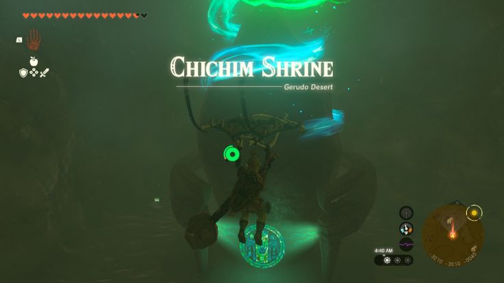 Chichim Shrine can be found in the Ancient Prison Ruins, which is reached via a pit of quicksand in the Gerudo Desert.