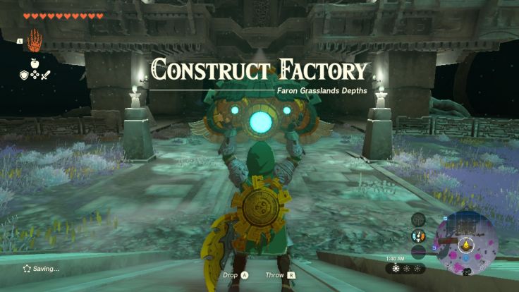 The relic that you found on Dragonhead Island leads you to the Depths, where you find the Construct Factory.