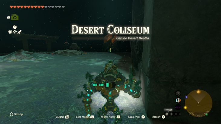 The Desert Coliseum can be found to the west of Kasari Lightroot in the Depths.