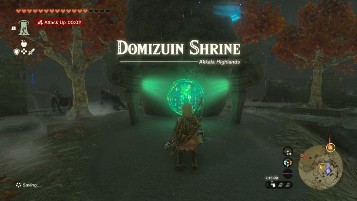 Domizuin Shrine is located on top of the Akkala Citadel Ruins Summit, north of the South Akkala Plains Chasm.