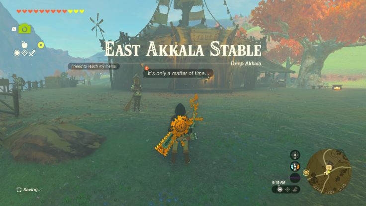 East Akkala Stable is in the northeast part of Hyrule, and can be found by going northeast from Ulri Mountain Skyview Tower.