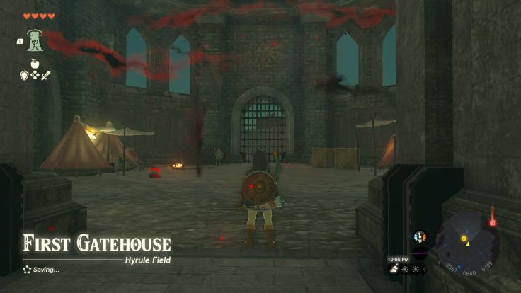 The first gatehouse can be found in the area south of Hyrule Castle.