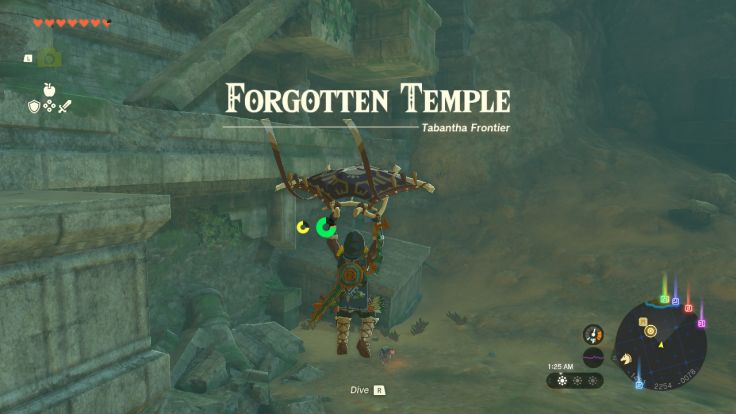 The Forgotten Temple can be found in Tanagar Canyon, northwest of Hyrule Castle.