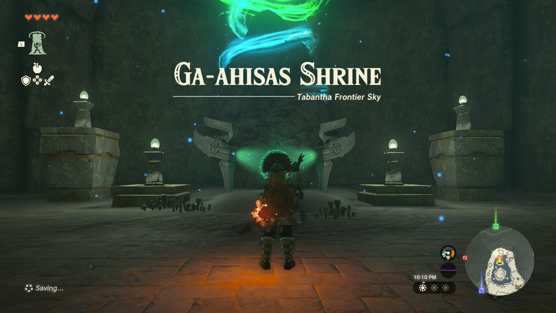 Ga-ahisas Shrine can be reached by completing the puzzle on Lightcast Island. Ga-ahisas Shrine can be reached by completing the puzzle on Lightcast Island.