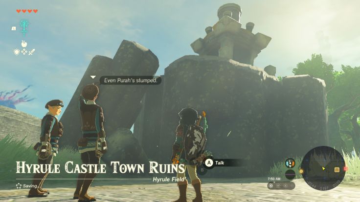 North of Lookout Landing, you can find Hyrule Castle Town Ruins.