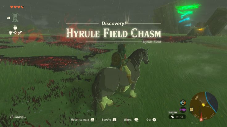 Hyrule Field Chasm can be found to the south of Lookout Landing.