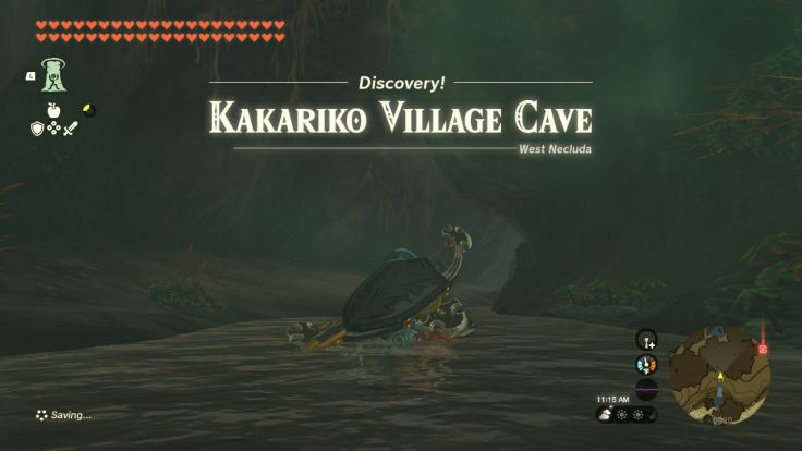 At the top of the eastern waterfall in Kakariko Village, you find Kakariko Village Cave.