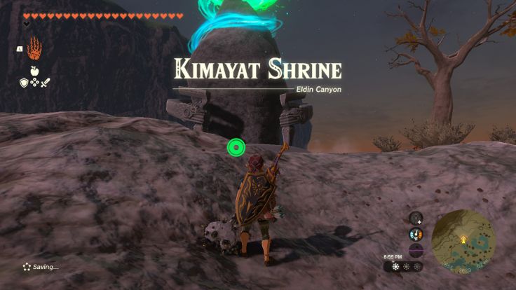 Kimayat Shrine is located northeast of Gut Check Rock, which is northeast of Death Mountain.