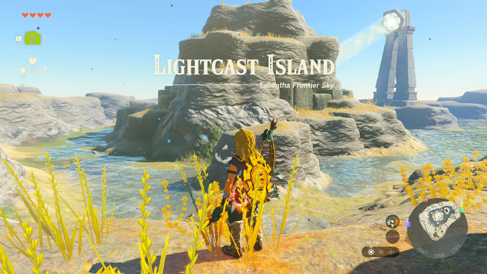 Lightcast Island is in the Tabantha Sky Archipelago and is the location of Ga-ahisas Shrine. Lightcast Island is in the Tabantha Sky Archipelago and is the location of Ga-ahisas Shrine.
