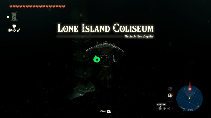 The Lone Island Coliseum can be found by falling into the Eventide Island Chasm.