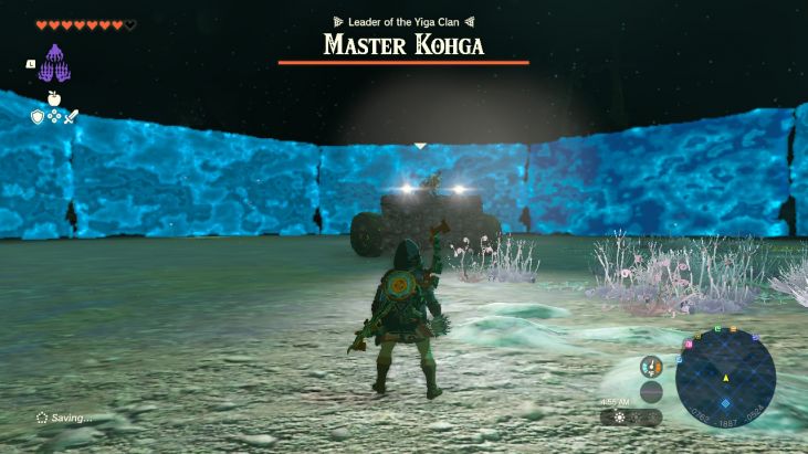 In the Depths, you follow the statues to the Great Abandoned Central Mine, where you must defeat Master Kohga in battle.