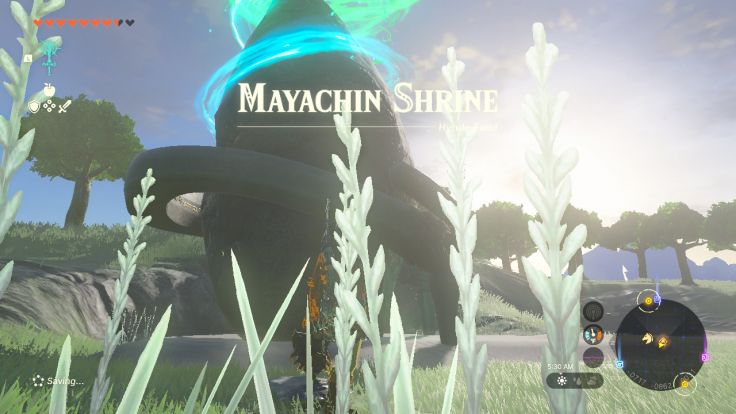 Mayachin Shrine is found in Hyrule Field, northeast of the Hyrule Field Skyview Tower.
