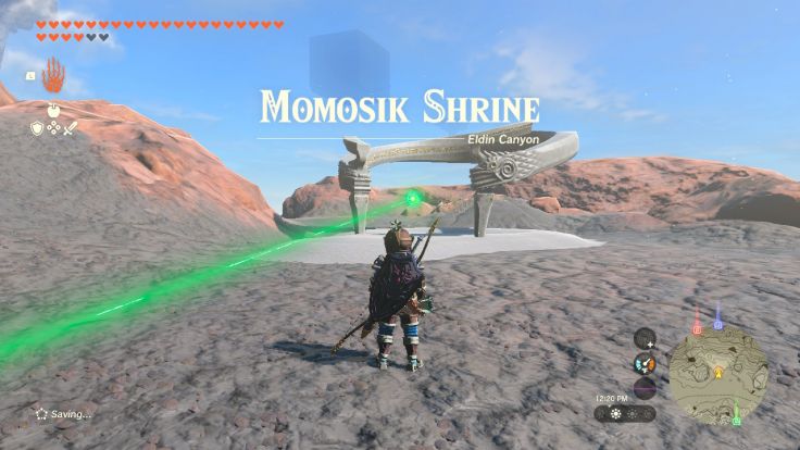 Momosik Shrine is on the east side of Death Mountain, and requires a crystal to open it.
