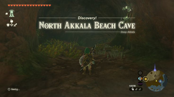 North Akkala Beach Cave is in the northeast part of Hyrule, east of Akkala Ancient Tech Lab and south of Rasiwak Shrine.