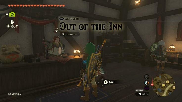 Dai is waiting in the Kakariko Inn for the innkeeper, who still hasn't returned.
