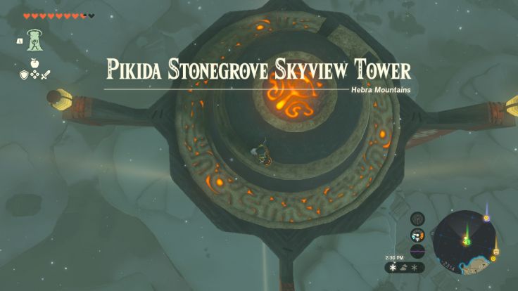 The Pikida Stonegrove Skyview Tower is located in the Hebra Mountains.