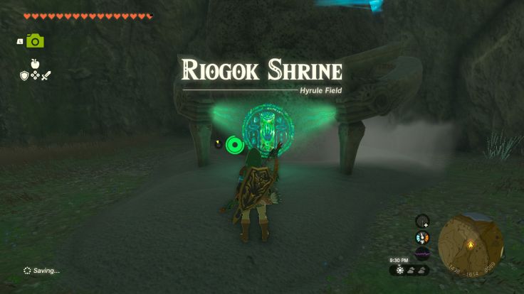 Riogok Shrine is in the northwest part of the Great Plateau, southwest of Hyrule Field Skyview Tower.