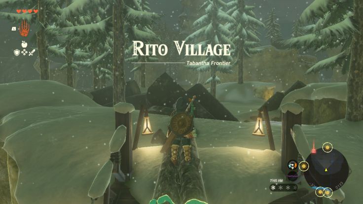 Rito Village is in the snowy Tabantha Frontier region, home to the flying Rito tribe.