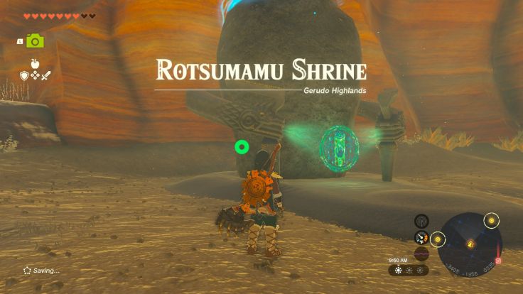 Rotsumamu Shrine is located near the Yiga Clan Hideout Chasm in the Gerudo Highlands.
